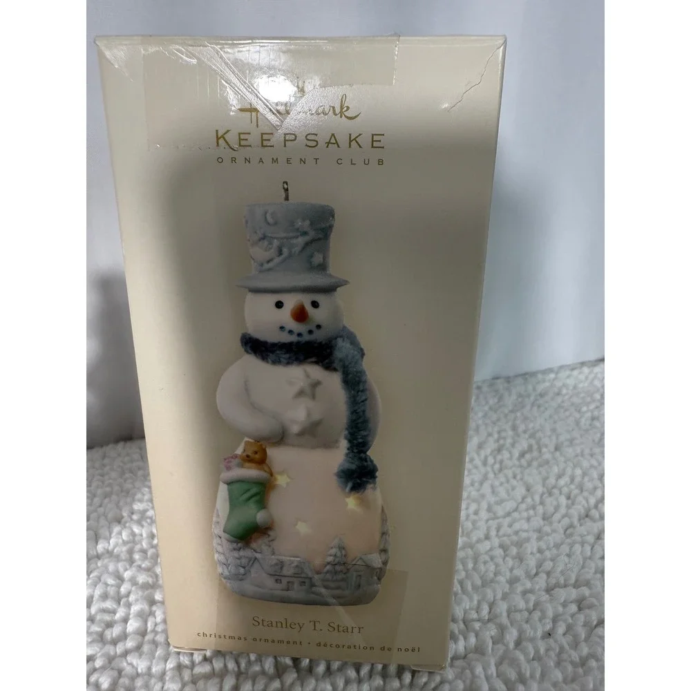 Hallmark Keepsake Ornament‎ Club Snowman Stanley T Starr 2008 Christmas Decor